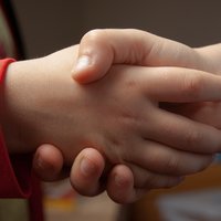 Zwei Hande geben sich einen Handschlag